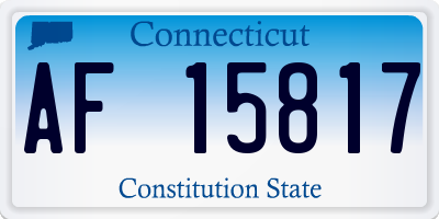 CT license plate AF15817