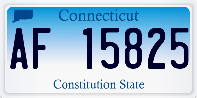 CT license plate AF15825