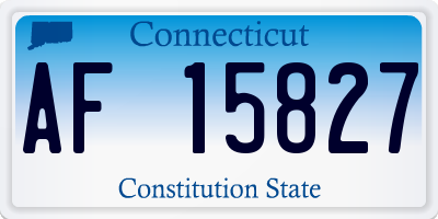 CT license plate AF15827