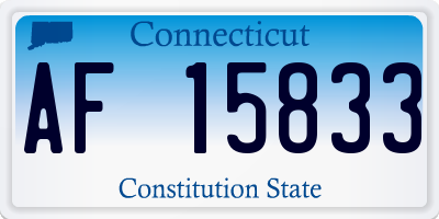 CT license plate AF15833