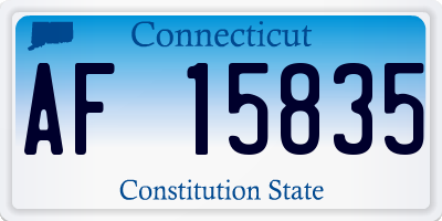 CT license plate AF15835