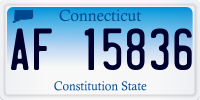 CT license plate AF15836
