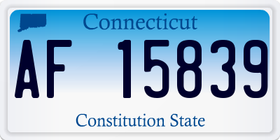CT license plate AF15839