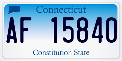 CT license plate AF15840