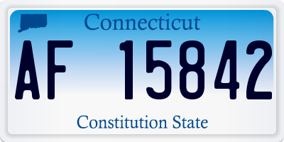 CT license plate AF15842