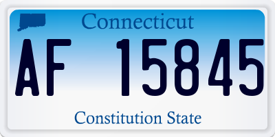 CT license plate AF15845