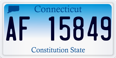 CT license plate AF15849