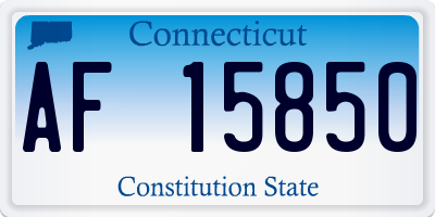 CT license plate AF15850