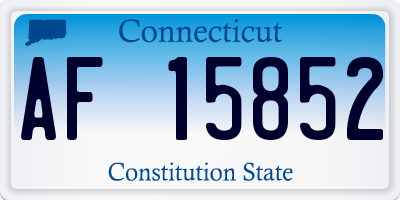CT license plate AF15852