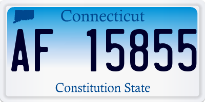 CT license plate AF15855