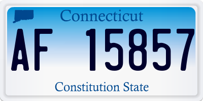 CT license plate AF15857