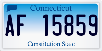 CT license plate AF15859