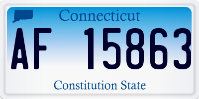 CT license plate AF15863