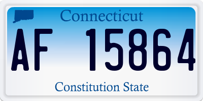 CT license plate AF15864