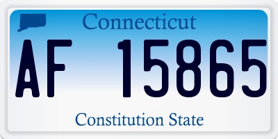 CT license plate AF15865