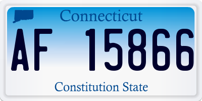CT license plate AF15866