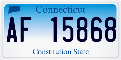 CT license plate AF15868