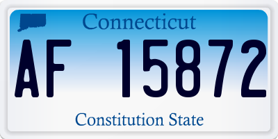 CT license plate AF15872