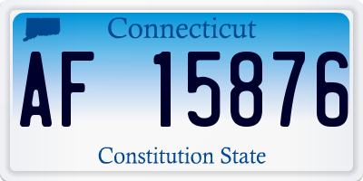 CT license plate AF15876