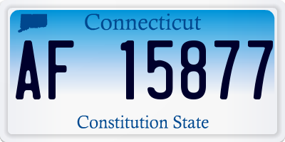 CT license plate AF15877