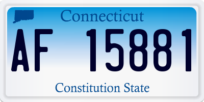 CT license plate AF15881
