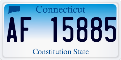 CT license plate AF15885