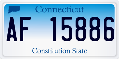 CT license plate AF15886