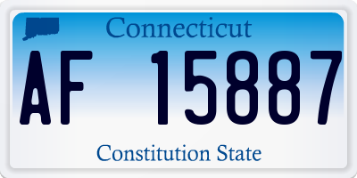 CT license plate AF15887