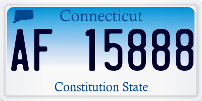 CT license plate AF15888