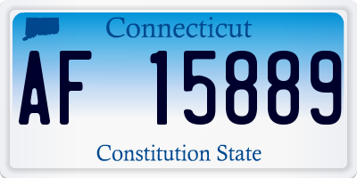CT license plate AF15889