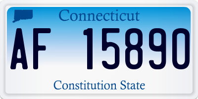 CT license plate AF15890
