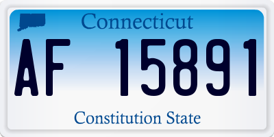 CT license plate AF15891
