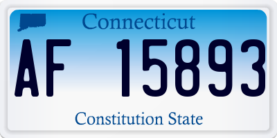 CT license plate AF15893
