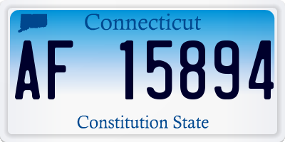 CT license plate AF15894