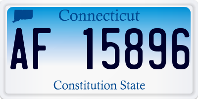 CT license plate AF15896