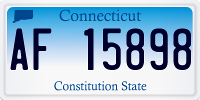 CT license plate AF15898