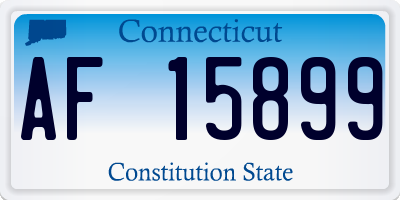 CT license plate AF15899
