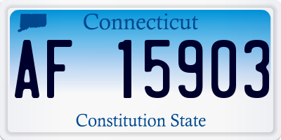 CT license plate AF15903
