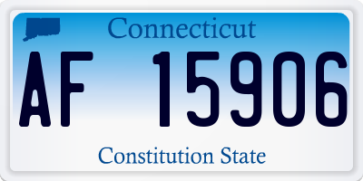 CT license plate AF15906