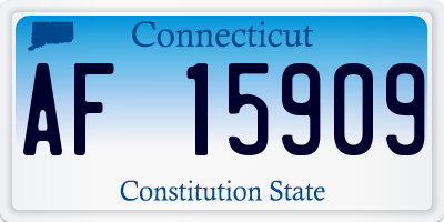 CT license plate AF15909