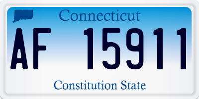 CT license plate AF15911