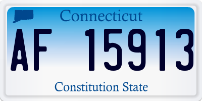 CT license plate AF15913