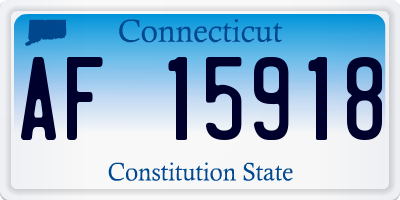 CT license plate AF15918