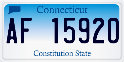 CT license plate AF15920