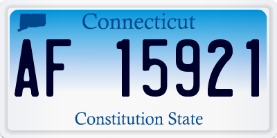 CT license plate AF15921