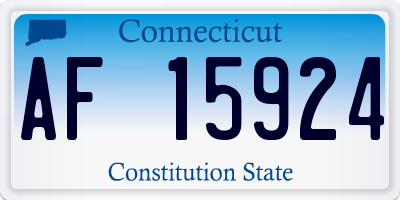 CT license plate AF15924
