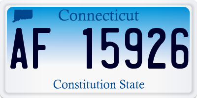 CT license plate AF15926