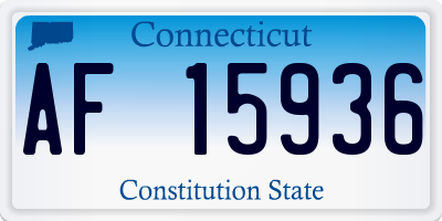 CT license plate AF15936