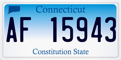 CT license plate AF15943