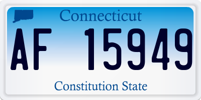 CT license plate AF15949